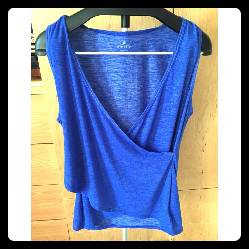 Athleta Blue Criss Cross Tank