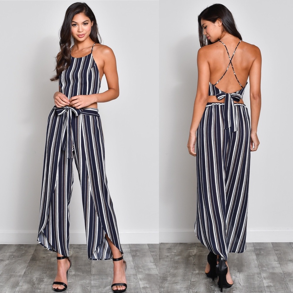 💄Striped Matching Set