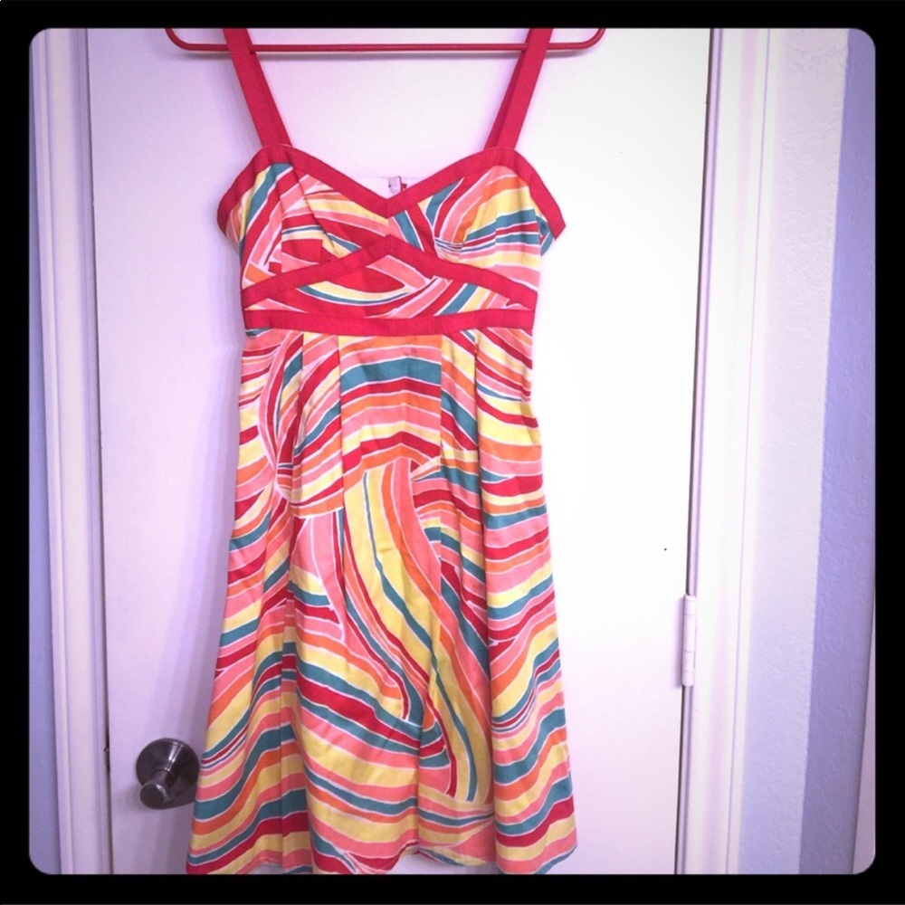 Nanette lepore zebra stripe gum dress