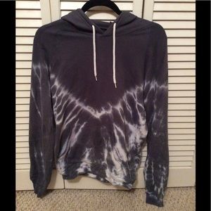 Gray and white Tie dye hoodie