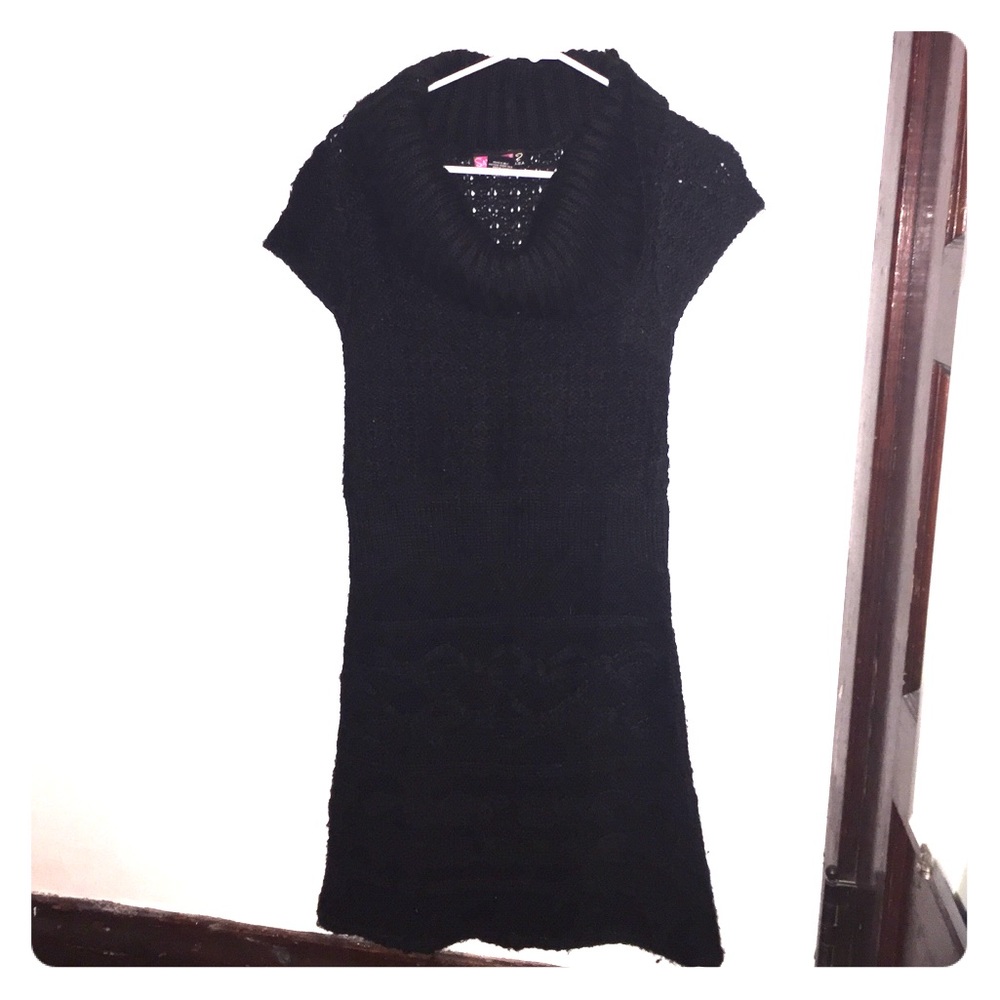 Black sweater dress