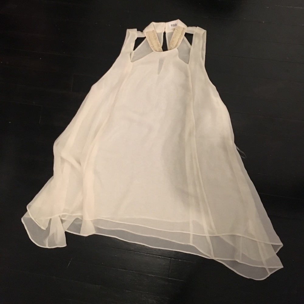 Sheer high neck blouse