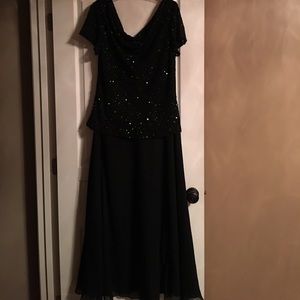 Black Sequined Formal Gown
