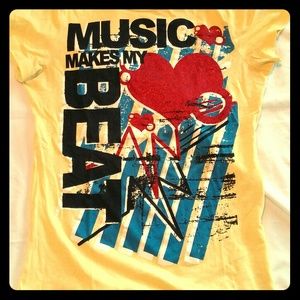 Yellow Cotton Music Tee