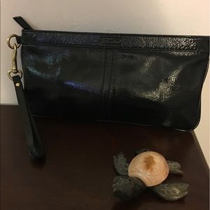 Coach leather clutch