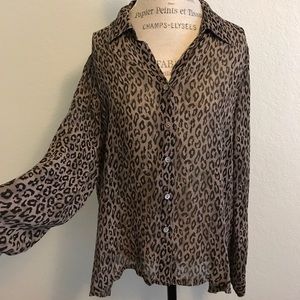 French Laundry Leopard Blouse
