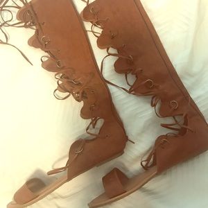 Two pairs of Lulu's gladiator sandals