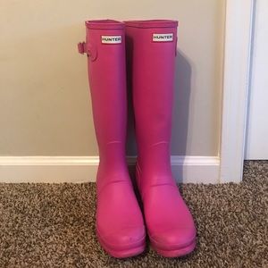 Hot Pink Hunter Boots