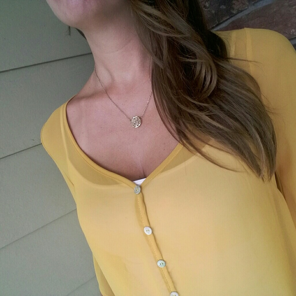 Yellow  Gold Blouse - Picture 5 of 7