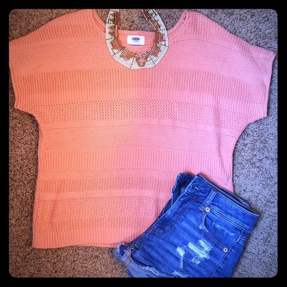 Coral Sweater Shirt