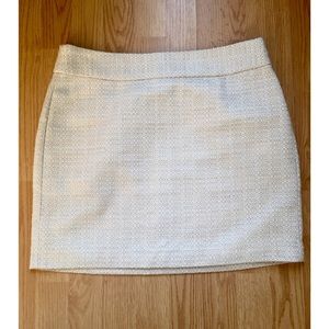 Banana Republic Tweed Skirt Creme