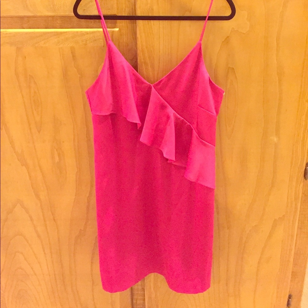 Pretty in hot pink dress
