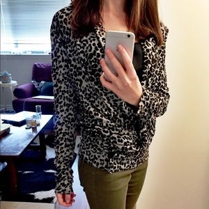Francesca's White Leopard Sweater