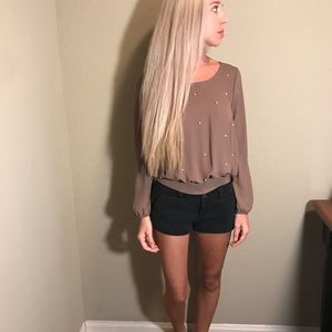 Jella COUTURE with beaded pearl top!