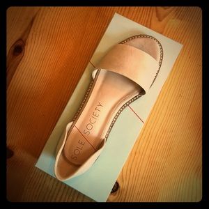 NWT. Nude Suede Sandals. Harlow. Sole Society. Sz9