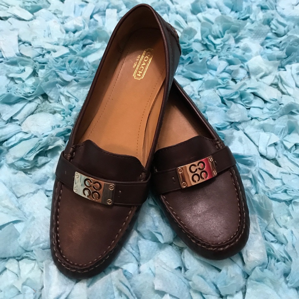 Coach Farrera Brown leather loafers
