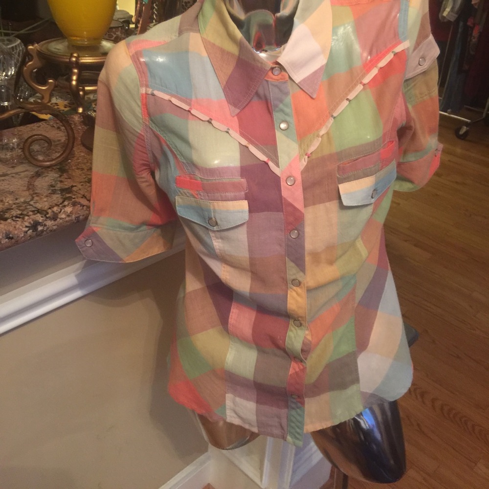 Rodeo Western snaps gorgeous boho short sleeve