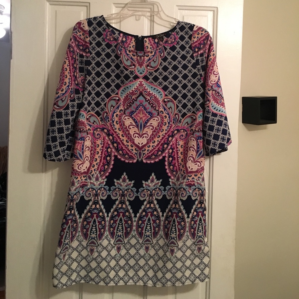 Fun printed shift dress