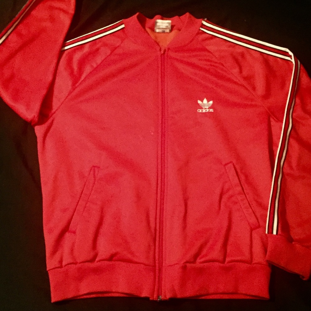 🖤❤️Red Adidas Zip Up Jacket❤️🖤Large