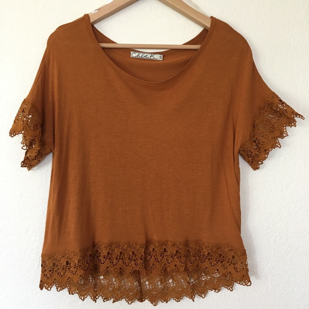 Chloe K Womens Sz XS Boho Crochet Top