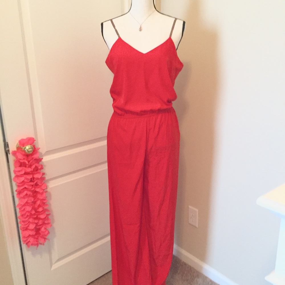 Red-Orange Jumpsuit