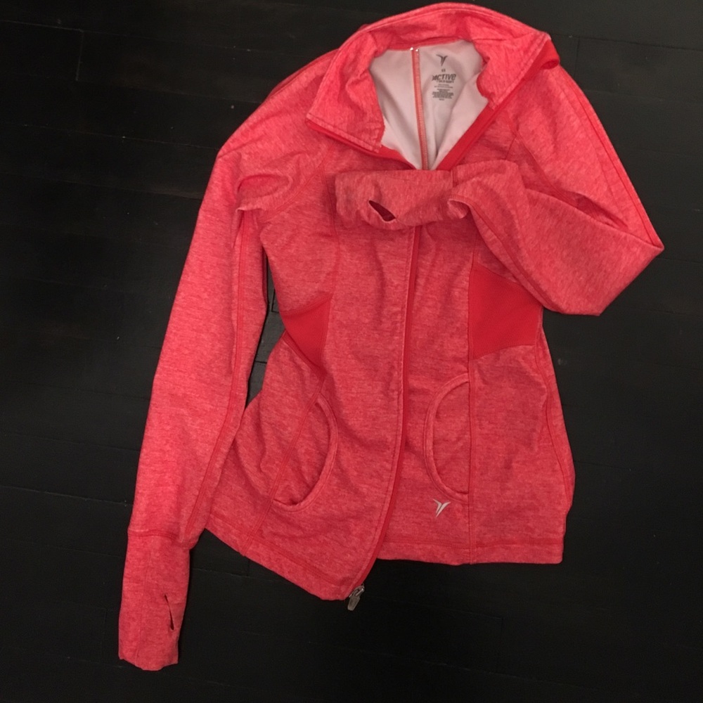 Pink running jacket