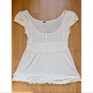 Free People Sweater with Ruffles