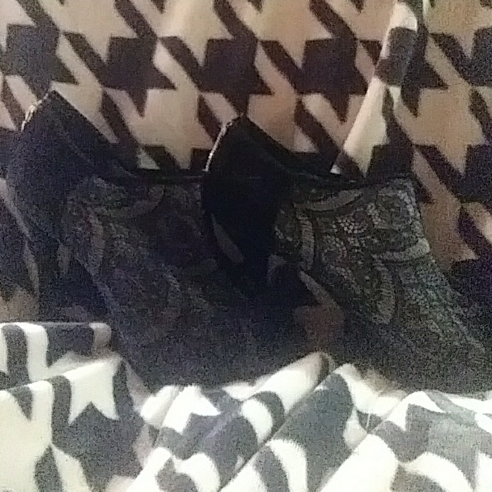 Black lace stilettos