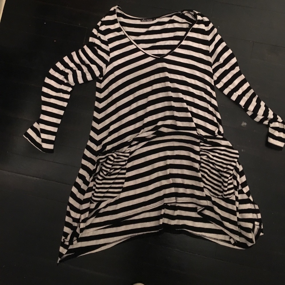 Black and white striped Ella Moss shirt