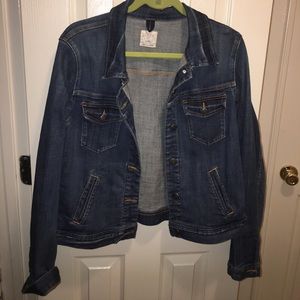 J Crew Factory Denim Dark Wash Jean Jacket Large