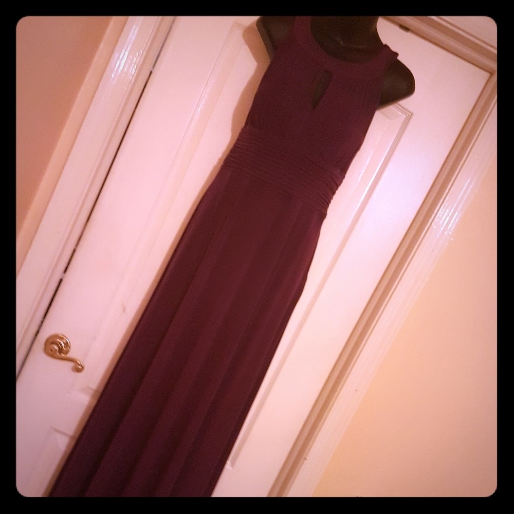Long formal plum colored dress