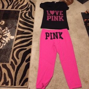 Love pink set with butt logo