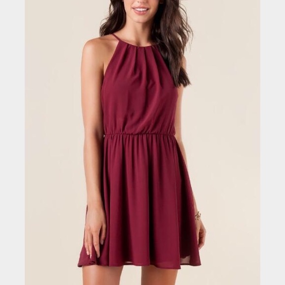 Francesca's Collections Dresses & Skirts - Francesca's (Lush) solid dress - wine