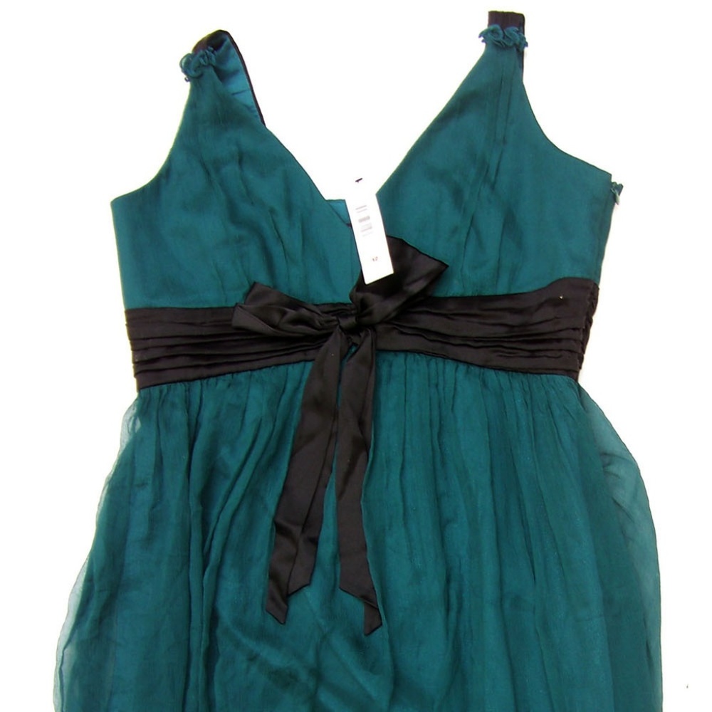 LAUNDRY by SHELLI SEGAL sleeveless SILK dress 12
