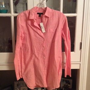 J Crew pink button down