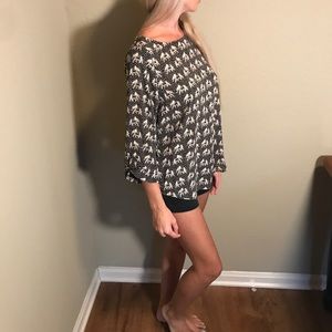 PIXLEY ELEPHANT PRINT top!!