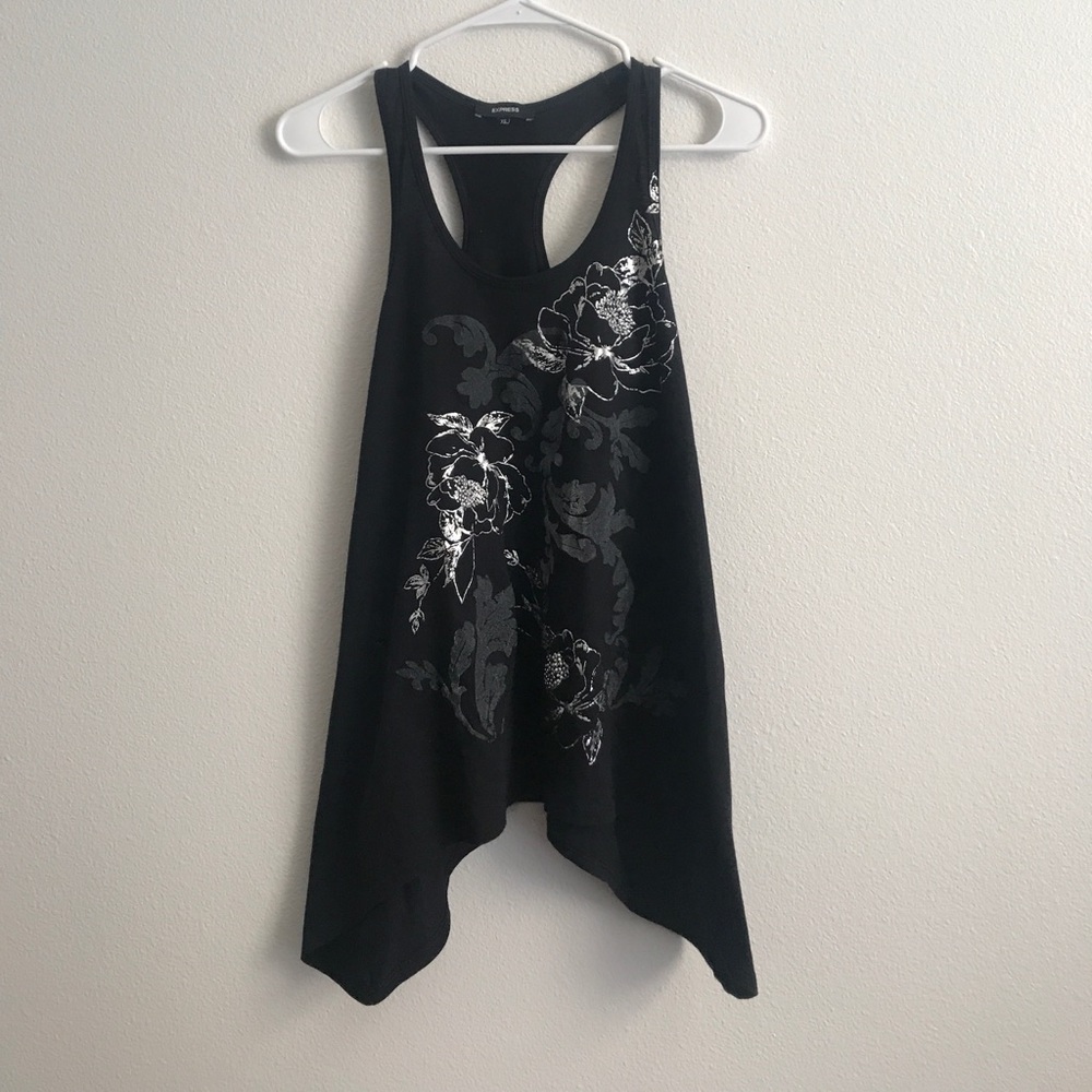 Express Trapeze Black Tank