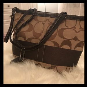 Coach zipper tote bag