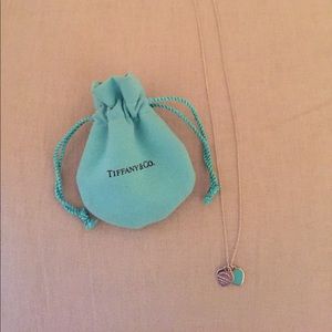 Tiffany & Co. Mini Double Heart Tag 18" Necklace
