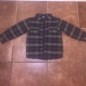 Boys Plaid Fleece Shirt