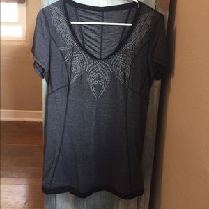 Lululemon- Heather Grey Running Top