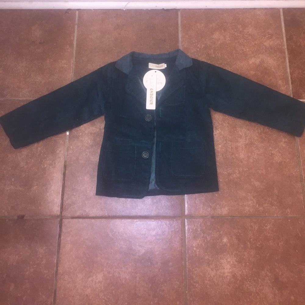Boys Green Corduroy Blazer
