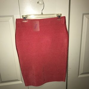 Coral Bandage midi skirt