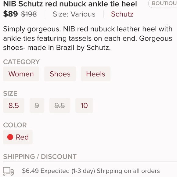 ❗️Clearance ❗️NIB Schutz nubuck ankle tie heel - Picture 2 of 2