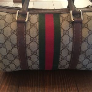 Vintage Gucci Boston Speedy Monogram Handbag