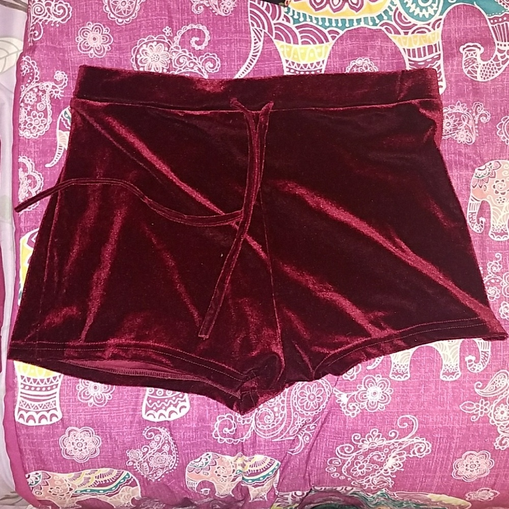 red velvet shorts