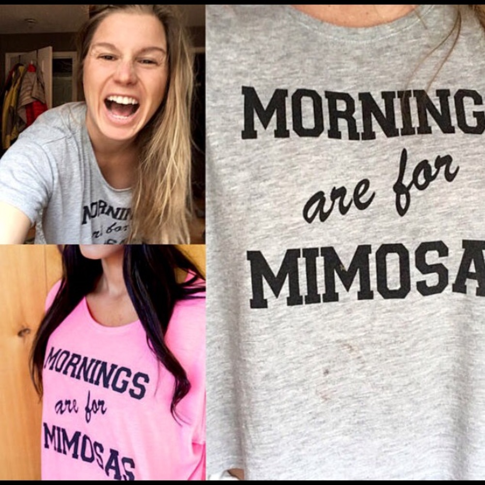 NWT Crop Top Mornings for Mimosas !