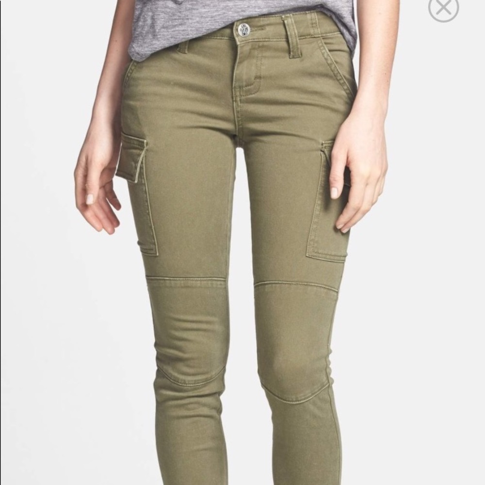 !!STS olive green cargo skinny jeans!! Size: 00