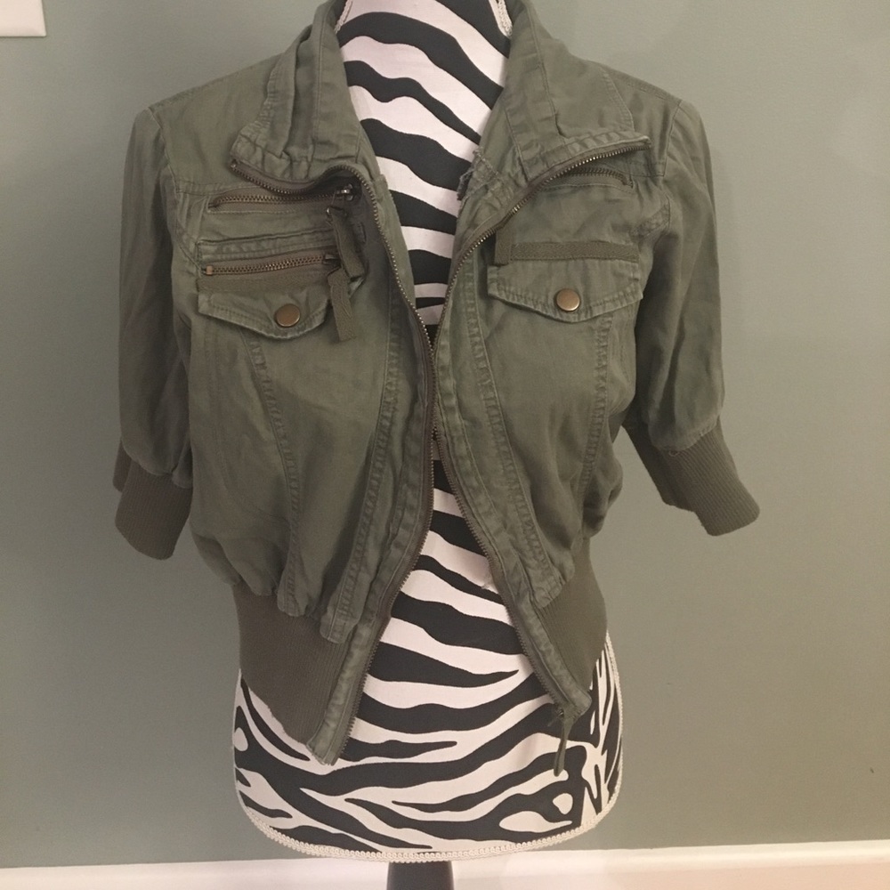 Army Green Zipper Jacket