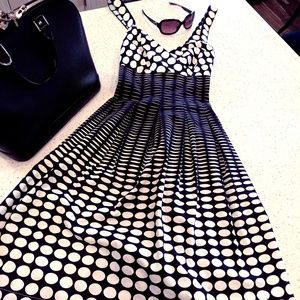Calvin Klein Black and White slimming dress